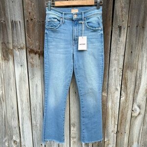 New Mother Insider Crop Step Fray Jean Limited Edition Blue 25